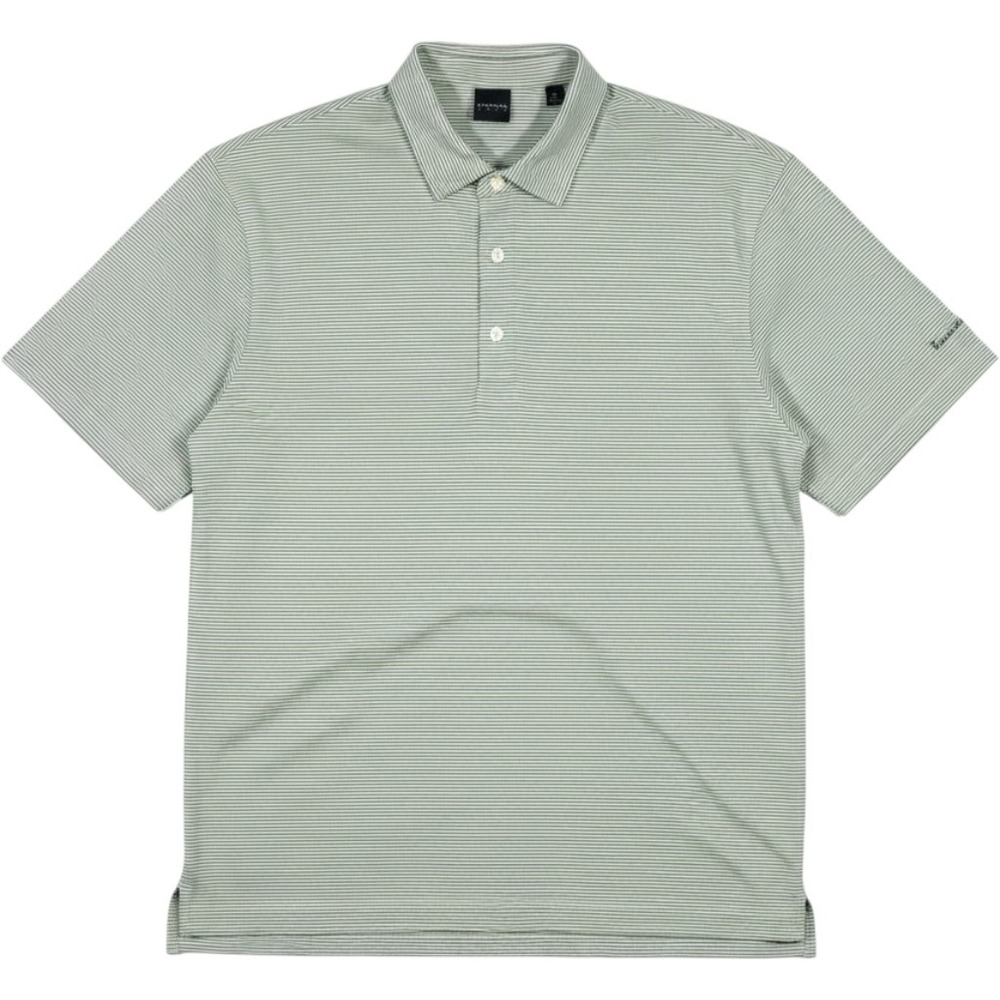 Dunning Mens XL Blue Yellow Striped Golf Polo Northwood Club Short Sleeve Shirt